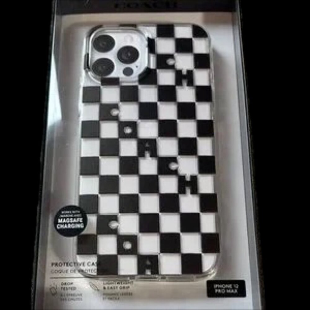 Coach New York Protective Case for Apple iPhone 12 Pro Max – Checkered Design